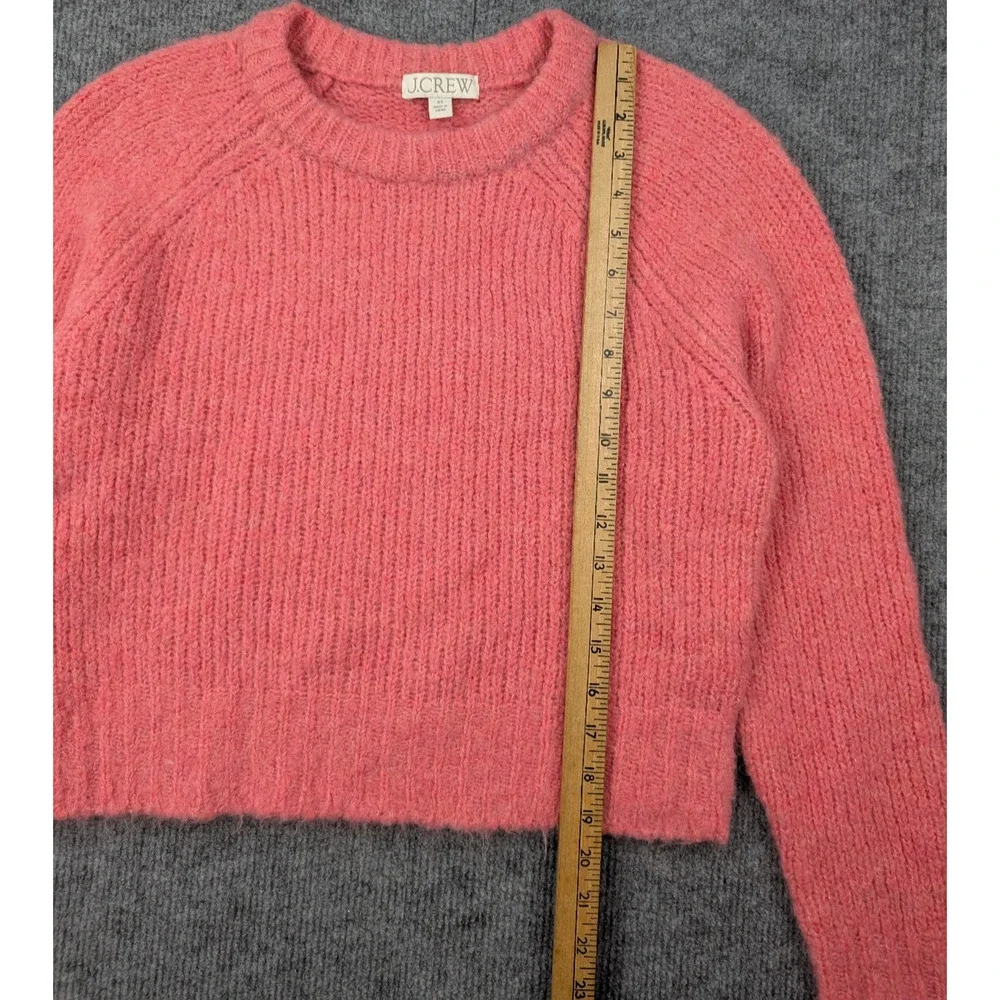 J Crew Sweater Womens XS Pink Alpaca Pink Minimal Preppy Chunky Knit Capsule